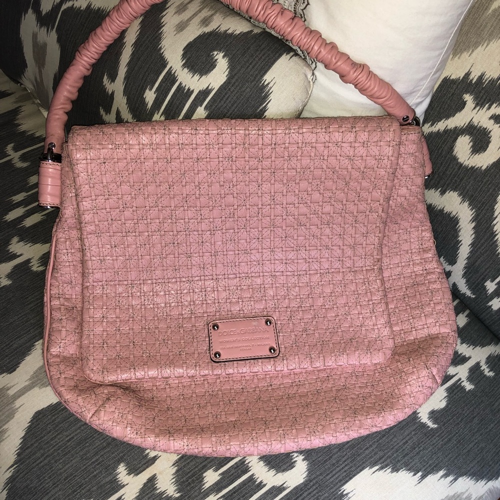 Dolce & Gabbana woven leather hobo